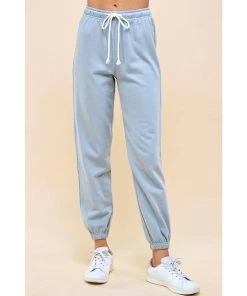 Park Adelyn Organic Cotton Heavy Weight Sweatpants Soft Sky