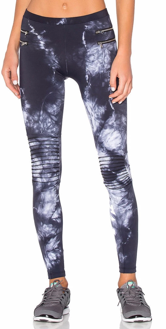 Blue Life Tie Dye Zipper Moto Legging 3 Blue Life Tie Dye Zipper Moto Legging
