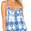 Blue Life Tie Me Up Cami Crop Tie Dye Tops