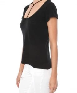 Tops LNA Bondage Strap Tee Black