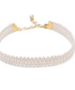 Vanessa Mooney Cream Lace Choker ACCESSORIES