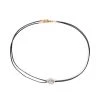 ACCESSORIES Vanessa Mooney The Maiden Moonstone Double Leather Choker - Gold