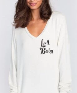 Sweaters & Knits Wildfox LA Baby Baggy Beach V Sweater