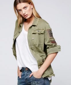 Free People Embellished Military Jacket