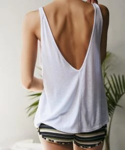 Free People Sleek N Easy Tank White Tops