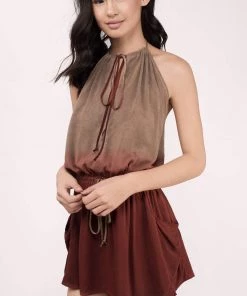 SUMMER SALE Blue Life New Island Halter Dress Red Sea