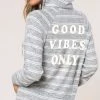 Spiritual Gangster Good Vibes Only Savasana Zip Hoodie Activewear
