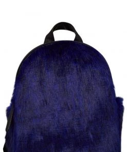 New Arrivals Skinny Dip Charlie Navy Fur Mini Backpack