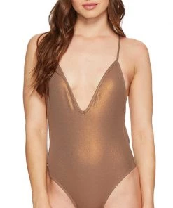 New Arrivals Blue Life Plunge One Piece Swim Coppertone