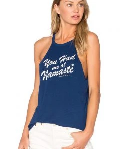 Spiritual Gangster You Had Me At Namaste Festival Tank Indigo Activewear