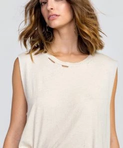 Wildfox Destroyed Chad Tank Top Tops