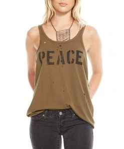 Tops Chaser Peace Racerback Tank Top