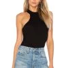 Tops LNA Mock Rib Black Tank