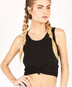 Activewear Onzie Knot Crop Top Midnight