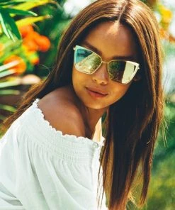 New Arrivals Diff Eyewear Becky Gold Brown Gradient Sunglasses