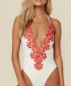 Blue Life Swim Mirage Halter One Piece White Sands Coral New Arrivals