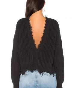 Wildfox Palmetto Fringe Sweater Black Sweaters & Knits
