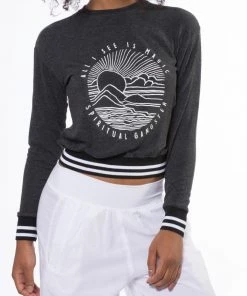 Activewear Spiritual Gangster All I See Is Magic Savasana Sweater Vintage Black