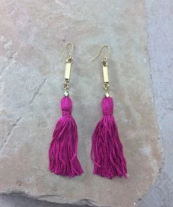 Vanessa Mooney The Natalia Tassel Earrings Pink
