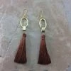 New Arrivals Vanessa Mooney The Cleo Tassel Earrings Brown