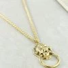 Vanessa Mooney The Vandal Door Knocker Necklace Gold