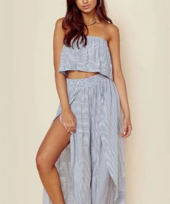 Tops Blue Life Lina Frill Top