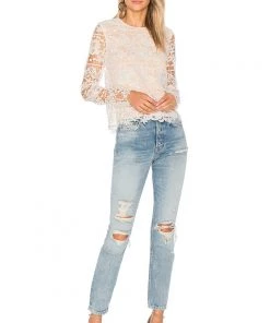 Tops Lovers + Friends Lotus White Lace Top