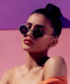 New Arrivals Quay X Kylie Purple Honey Gold Green Lens Sunglasses