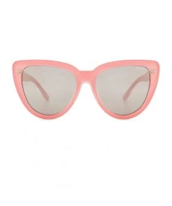 New Arrivals Quay Stray Cat Mirrored Cat Eye Peach Sunglasses