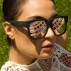 New Arrivals Quay On The Prowl Black Pink Sunglasses