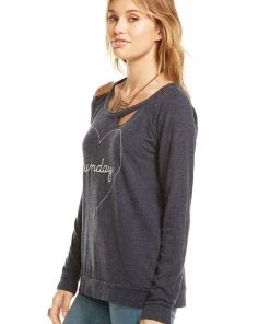 Chaser Deconstructed Heart Sunday Sweater Sweaters & Knits