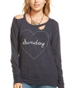Chaser Deconstructed Heart Sunday Sweater Sweaters & Knits