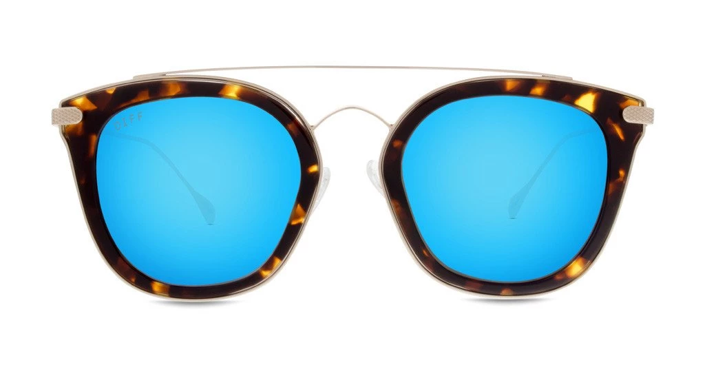 Diff Eyewear Zoey Tortoise Blue Sunglasses 5 Diff Eyewear Zoey Tortoise Blue Sunglasses