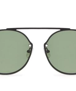 New Arrivals Quay Camden Heights Black Green Sunglasse
