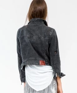 One Teaspoon Black Anchor Vespa Moto Jacket New Arrivals