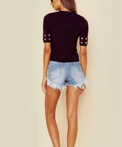 Mink Pink MINKPINK Eyelet Rib Top