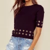 Mink Pink MINKPINK Eyelet Rib Top
