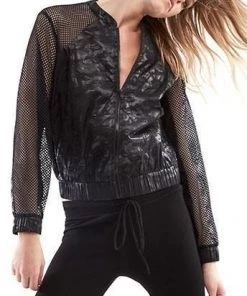 Lanston Cason Mesh Bomber Jacket Jackets & Blazers