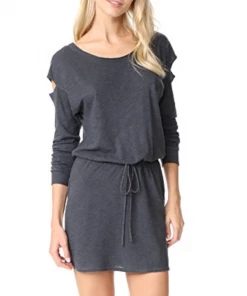 Lanston Drop Shoulder Cutout Mini Dress