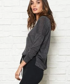 David Lerner High- Low Pullover Sweater