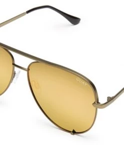 New Arrivals Quay X Desi Perkins High Key Sunglasses Army Green