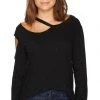 Sweaters & Knits LNA Hamilton Asymmetrical Long Sleeve Top Black