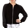 Strut This Jagger Zip Up Mesh Bomber Jacket Jackets & Blazers