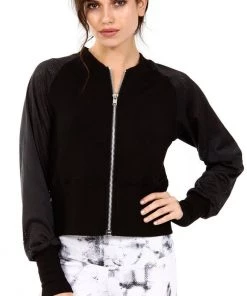 Strut This Jagger Zip Up Mesh Bomber Jacket Jackets & Blazers
