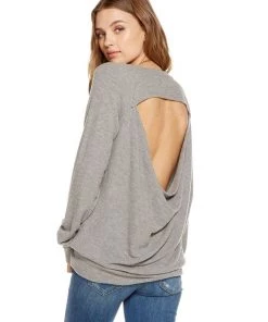 Sweaters & Knits Chaser Slippers & Champagne Open Back Sweater