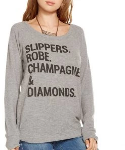 Sweaters & Knits Chaser Slippers & Champagne Open Back Sweater