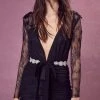 For Love And Lemons Daisy Lace Mini Dress Black