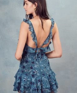 For Love And Lemons Poppy Mini Dress Jade