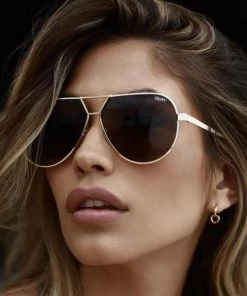 New Arrivals Quay Supernova Sunglasses Gold Brown