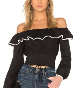 Lovers + Friends Bailey Off Shoulder Corset Top